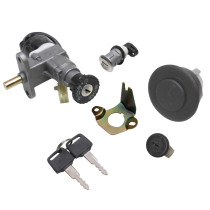 Contacteur à clé 50 Chinois 4T QT9 / QT8 / Baotian 50 BT49QT (avec serrure de selle et bouchon d'essence)