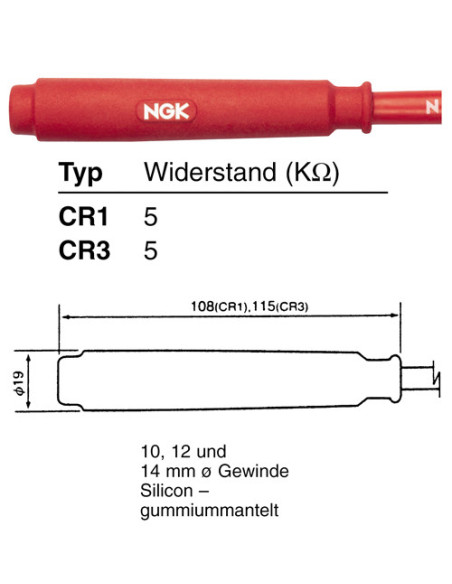 Faisceaux droit NGK CR1