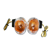 Clignotants MBK 50 Booster /Yamaha 50 BW's après 2004/Keeway 50 Hurricane/Focus Transparent/Noir Avant
