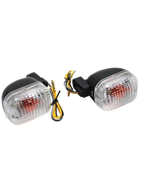 Clignotants Peugeot 50 TKR/Trekker/Squab Transparent/Noir Arrière