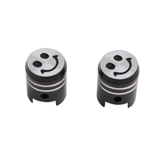 Bouchons de valves Piston anodisé Noir