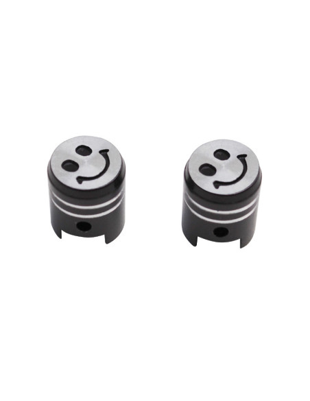 Bouchons de valves Piston anodisé Noir
