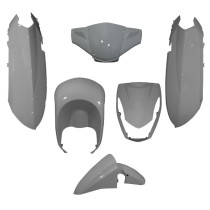 Kit carénages scooter Peugeot 50 Kisbee 2T et 4T 2010-2020 Gris mat (V1)