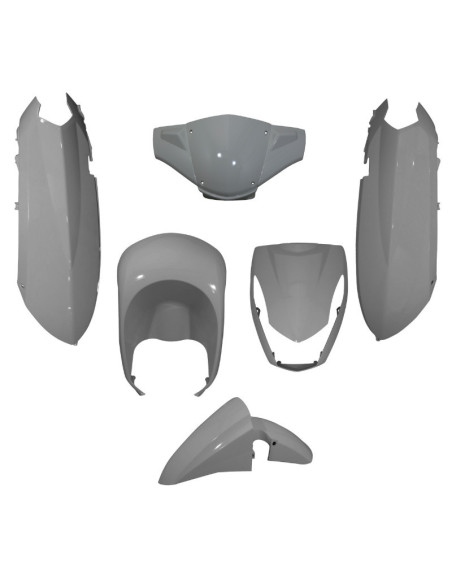 Kit carénages scooter Peugeot 50 Kisbee 2T et 4T 2010-2020 Gris mat (V1)