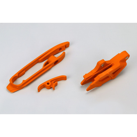 Kit guide chaîne + patin - Orange - UFO KTM SX SX-F 2011-2015