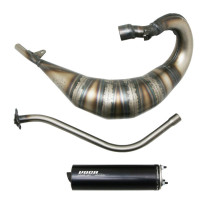 Pot d'échappement Voca Cross Rookie Beta 50 RR après 2012 (passage haut droit - silencieux Aluminium Noir)
