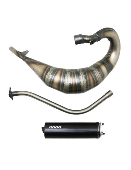 Pot d'échappement Voca Cross Rookie Beta 50 RR après 2012 (passage haut droit - silencieux Aluminium Noir)