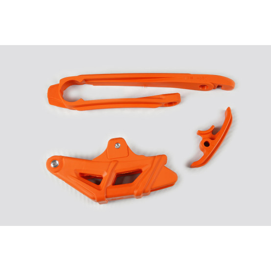 Kit guide chaîne + patin - Orange - UFO KTM EXC EXC-F 2012-2021