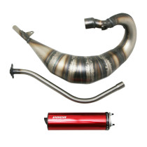 Pot d'échappement Voca Cross Rookie Beta 50 RR après 2012 (passage haut droit - silencieux Aluminium Rouge)