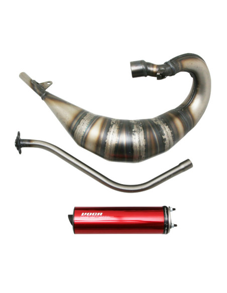 Pot d'échappement Voca Cross Rookie Beta 50 RR après 2012 (passage haut droit - silencieux Aluminium Rouge)