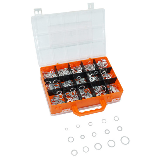 Coffret 300 joints de bouchon de vidange cuivre et aluminium Ø6 à 24mm