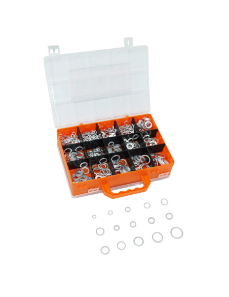 Coffret 300 joints de bouchon de vidange cuivre et aluminium Ø6 à 24mm