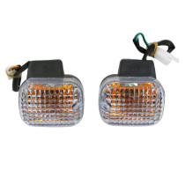 Clignotants MBK 50 Stunt/Yamaha 50 Slider après 2004 Transparent/Noir Avant