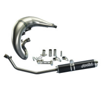 Ligne d'échappement homologué aluminium noir POLINI Aprilia/Derbi/Gilera 50cc