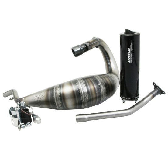Pot d'échappement Voca Cross Rookie Sherco 50 SM-R/SE-R (passage haut - silencieux Aluminium Noir)