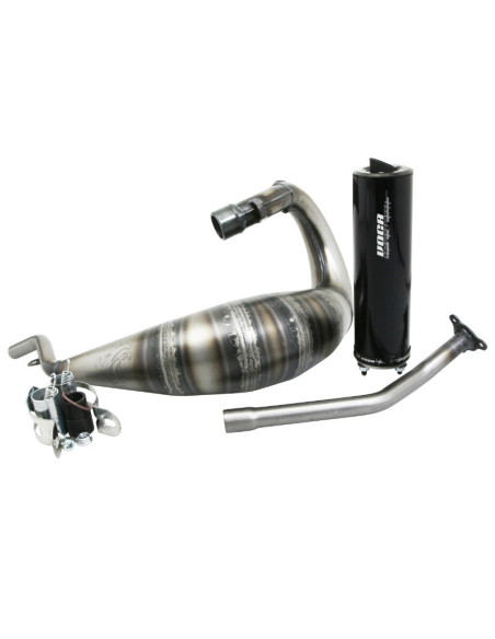 Pot d'échappement Voca Cross Rookie Sherco 50 SM-R/SE-R (passage haut - silencieux Aluminium Noir)