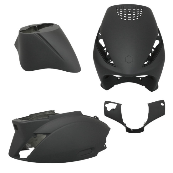 Kit carénages scooter Piaggio 50 Zip après 2000 Noir mat
