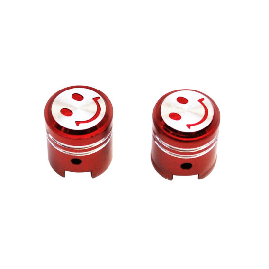 Bouchons de valves Piston anodisé Rouge