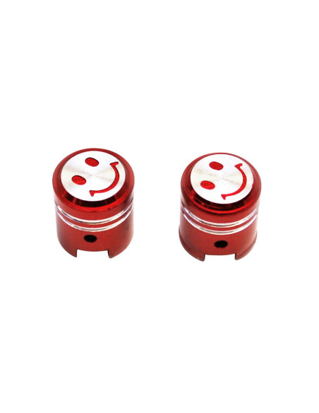 Bouchons de valves Piston anodisé Rouge