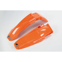 Kit Gardes boues Avant + Arrière - Orange - UFO KTM SX SX-F 2000-2002