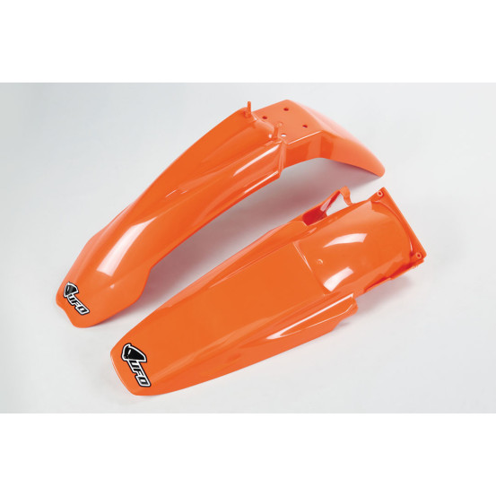 Kit Gardes boues Avant + Arrière - Orange - UFO KTM SX SX-F 2000-2002
