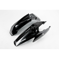 Kit Gardes boues Avant + Arrière - Noir - UFO KTM 85 SX 2004-2012