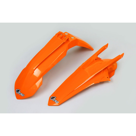 Kit Gardes boues Avant + Arrière - Néon Orange - UFO KTM SX SX-F 2016-2018