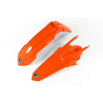 Kit Gardes boues Avant + Arrière - Néon Orange - UFO KTM EXC EXC-F 2017-2019
