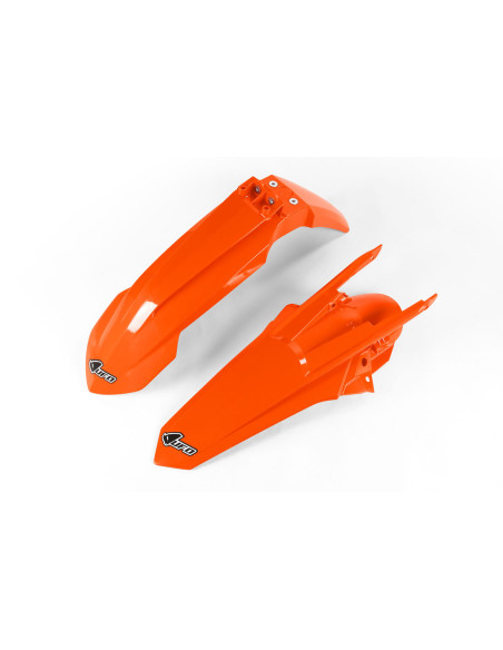Kit Gardes boues Avant + Arrière - Néon Orange - UFO KTM EXC EXC-F 2017-2019