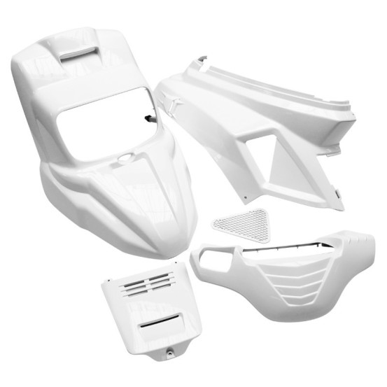 Kit carénages scooter MBK 50 Booster / Yamaha BW'S après 2004 Blanc brillant (New Design)
