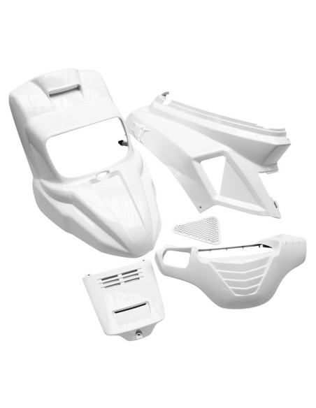 Kit carénages scooter MBK 50 Booster / Yamaha BW'S après 2004 Blanc brillant (New Design)