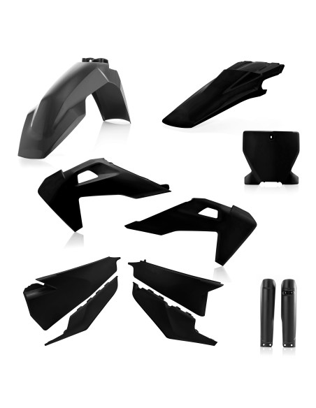 Kit plastiques complet - Noir - ACERBIS Husqvarna 250/350/450 FC 2019 125/250 TC 2019