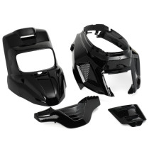 Kit carénages scooter MBK 50 Booster / Yamaha BW'S après 2004 Noir brillant (New Design)