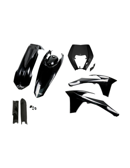 Kit plastiques complet - Noir - UFO KTM EXC EXC-F 2012-2013