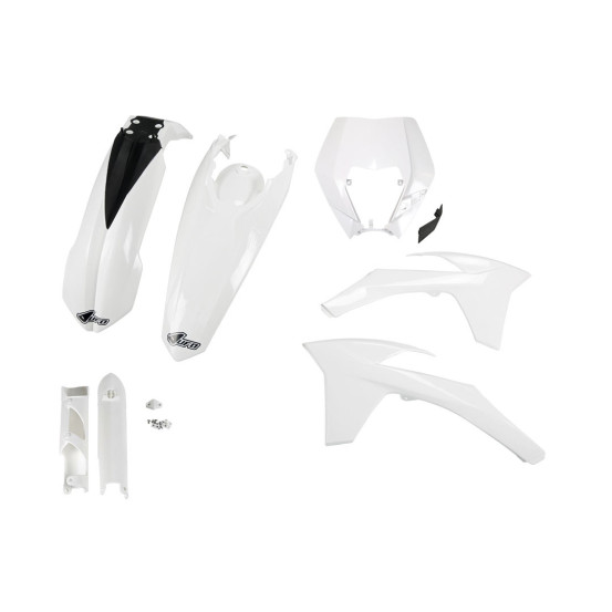 Kit plastiques complet - Blanc - UFO KTM EXC EXC-F 2012-2013