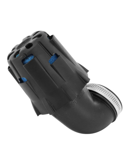 Filtre à air POLINI Blue Air Box PHBG étanche fixation coudée 90° diamètre 32mm