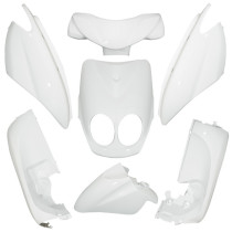 Kit carénages scooter MBK 50 Ovetto/Yamaha 50 Neo's après 2011 Blanc brillant