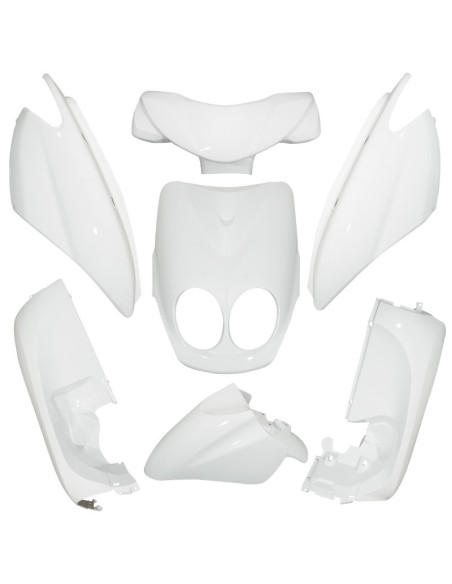 Kit carénages scooter MBK 50 Ovetto/Yamaha 50 Neo's après 2011 Blanc brillant