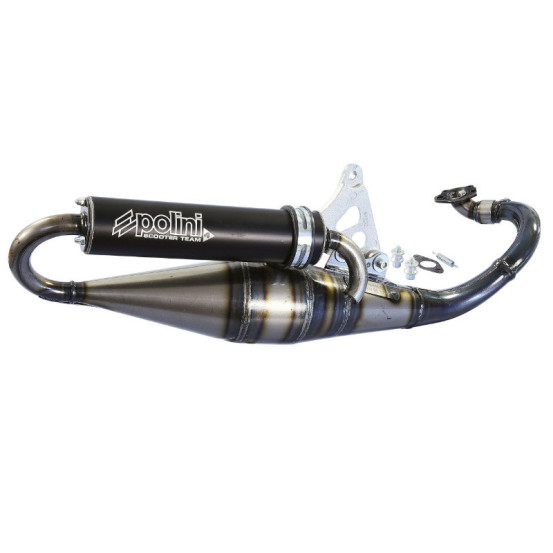 Ligne complète Team 4 Aluminium noir POLINI Aprilia/Malaguti/MBK/PGO/Yamaha 50cc
