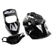 Kit carénages scooter MBK Booster Spirit / Yamaha BW'S 1999-2003 Noir brillant