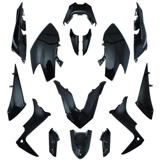 Kit carénages maxiscooter Yamaha 530 TMax 2017-2019 Noir brillant