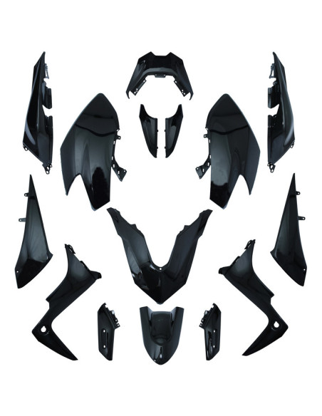 Kit carénages maxiscooter Yamaha 530 TMax 2017-2019 Noir brillant