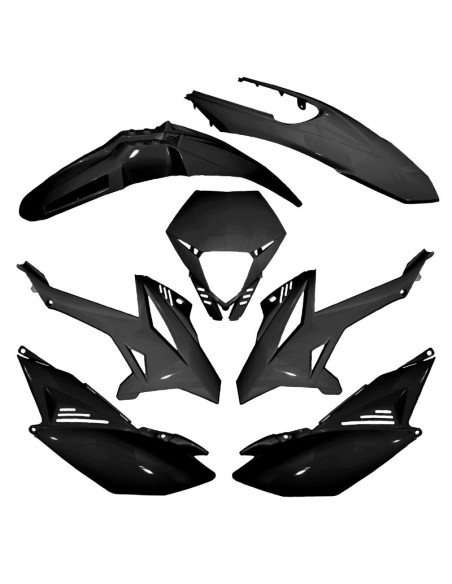 Kit carénages 50 à boite Beta 50 RR après 2012 Noir (7 pièces)