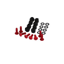 Kit de 8 vis de fixation de bulle noires CNC RACING - DUCATI