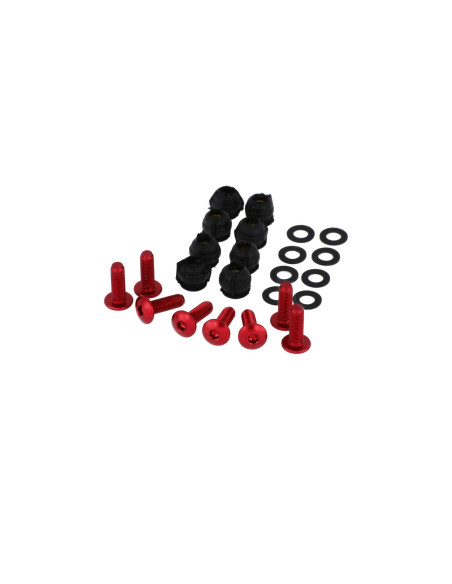 Kit de 8 vis de fixation de bulle noires CNC RACING - DUCATI