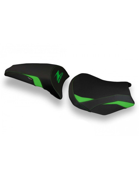Housse de selle verte TAPPEZZERIA - Avec logo brodé - KAWASAKI Z 650 2017-22
