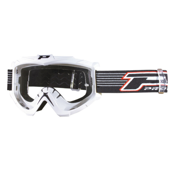 Masque cross PROGRIP 3301 Sport Line - Blanc Écran clair