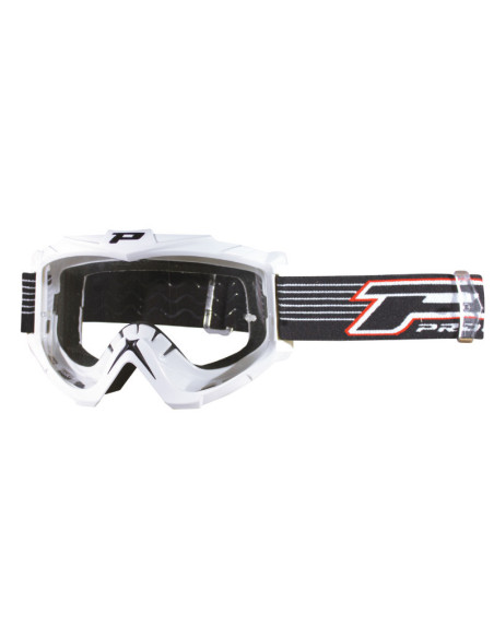 Masque cross PROGRIP 3301 Sport Line - Blanc Écran clair