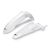 Kit Gardes boues Avant + Arrière - Blanc - UFO Yamaha 450 YZ-F 2023-2026 / 250 YZ-F 2024-2026