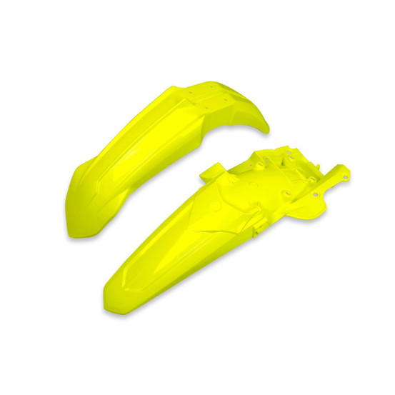 Kit Gardes boues Avant + Arrière - Néon Jaune - UFO Yamaha 250 YZ-F 2019-2023